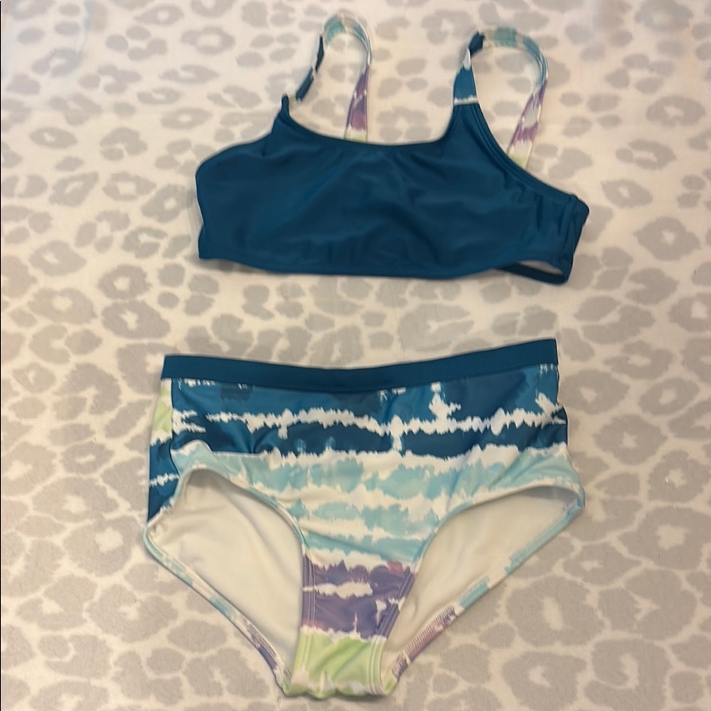 Vibrant Kids Swim Bikini Set - Blue and Multicolor